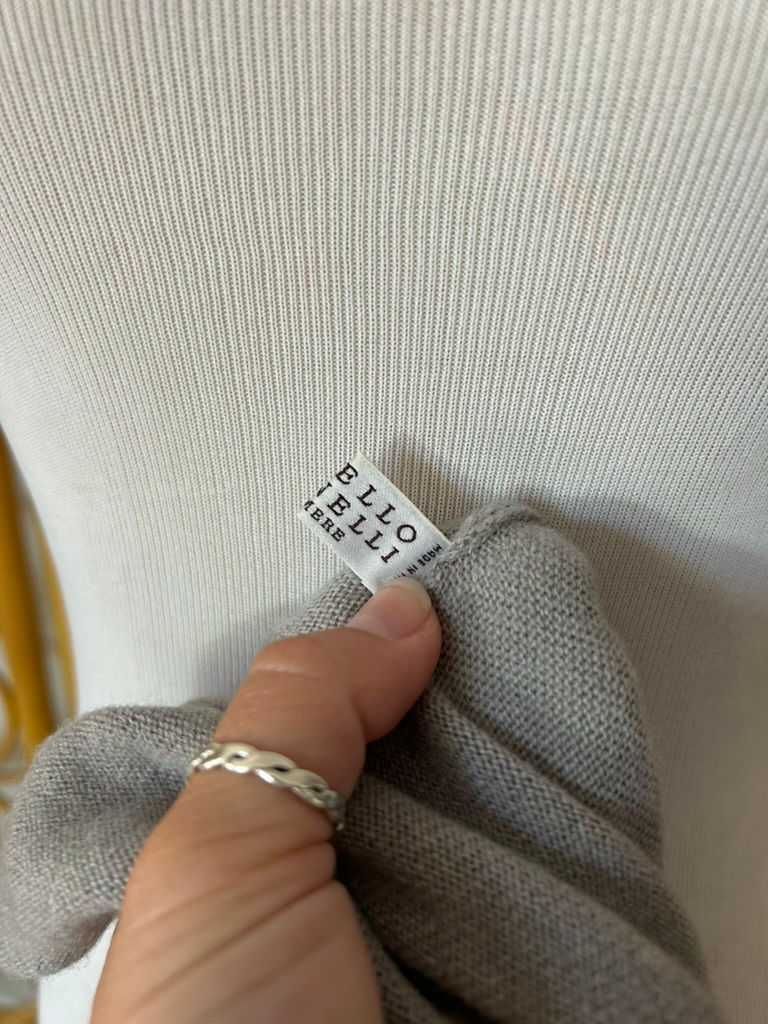 Thumbnail: Brunello Cucinelli Cashmere Striped Short Sleeve Sweater