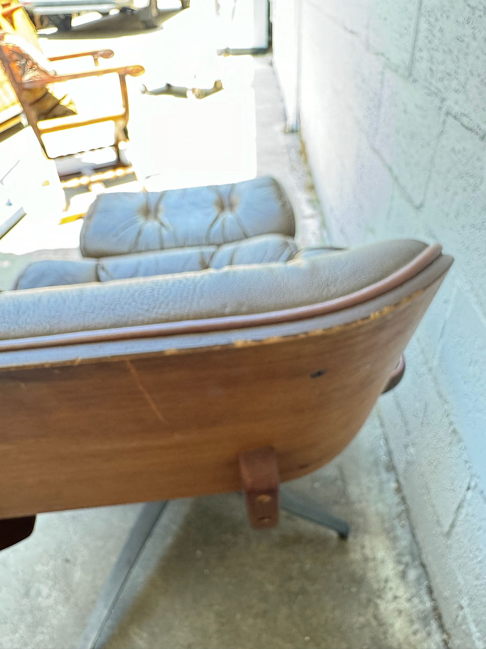 Thumbnail: Vintage 1975 Frank Doerner Eames Style Lounge Chair & Ottoman