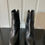Thumbnail: Jimmy Choo Black Leather Platform Ankle Boots