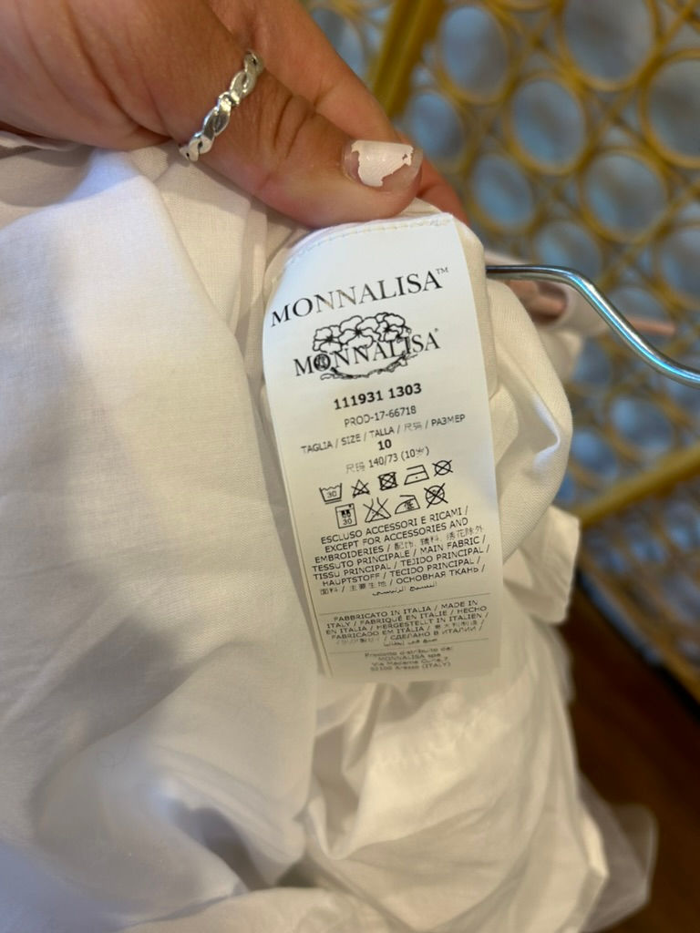 Thumbnail: Monnalisa White Dress Size 10