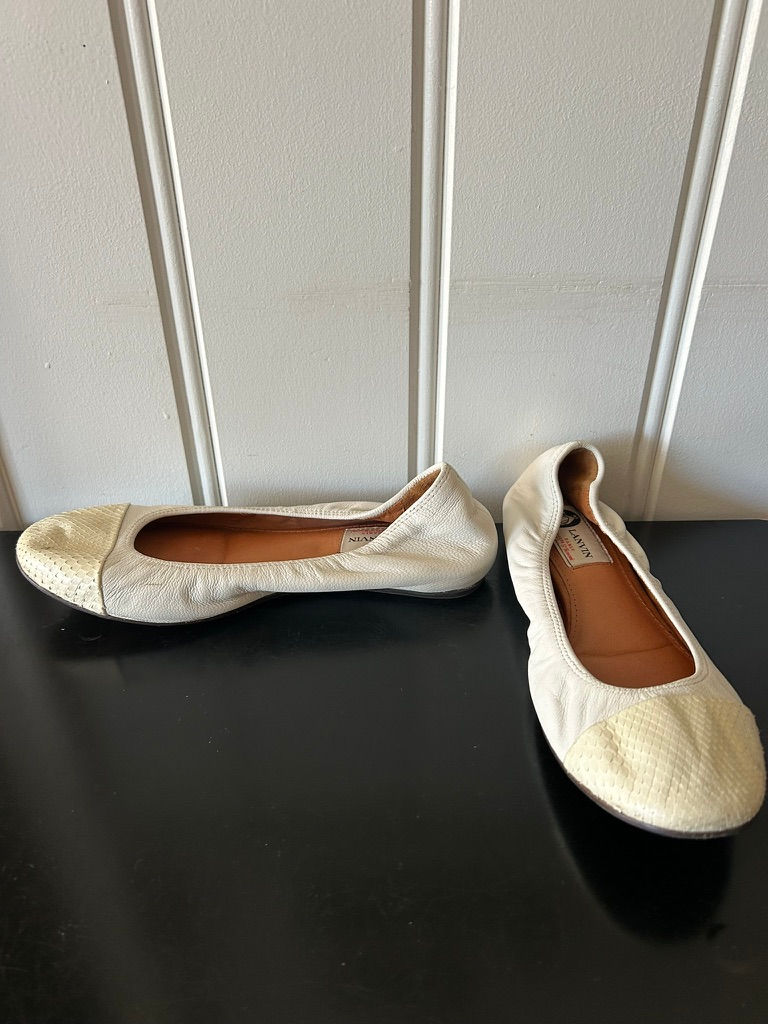 Thumbnail: LANVIN Cream Ballet Flats