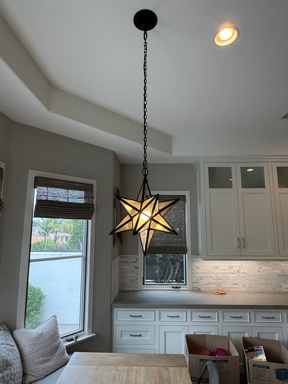 Thumbnail: Visual Comfort Moravian Small Iron Star Pendant Light