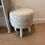 Thumbnail: Article Low Knitted Stool – Oat with Light Oak Legs - Two Available