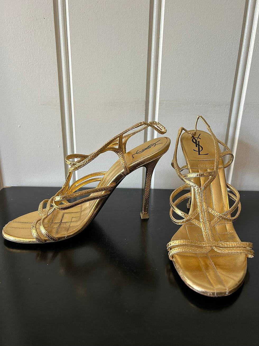 Thumbnail: YSL Yves Saint Laurent Gold Heels