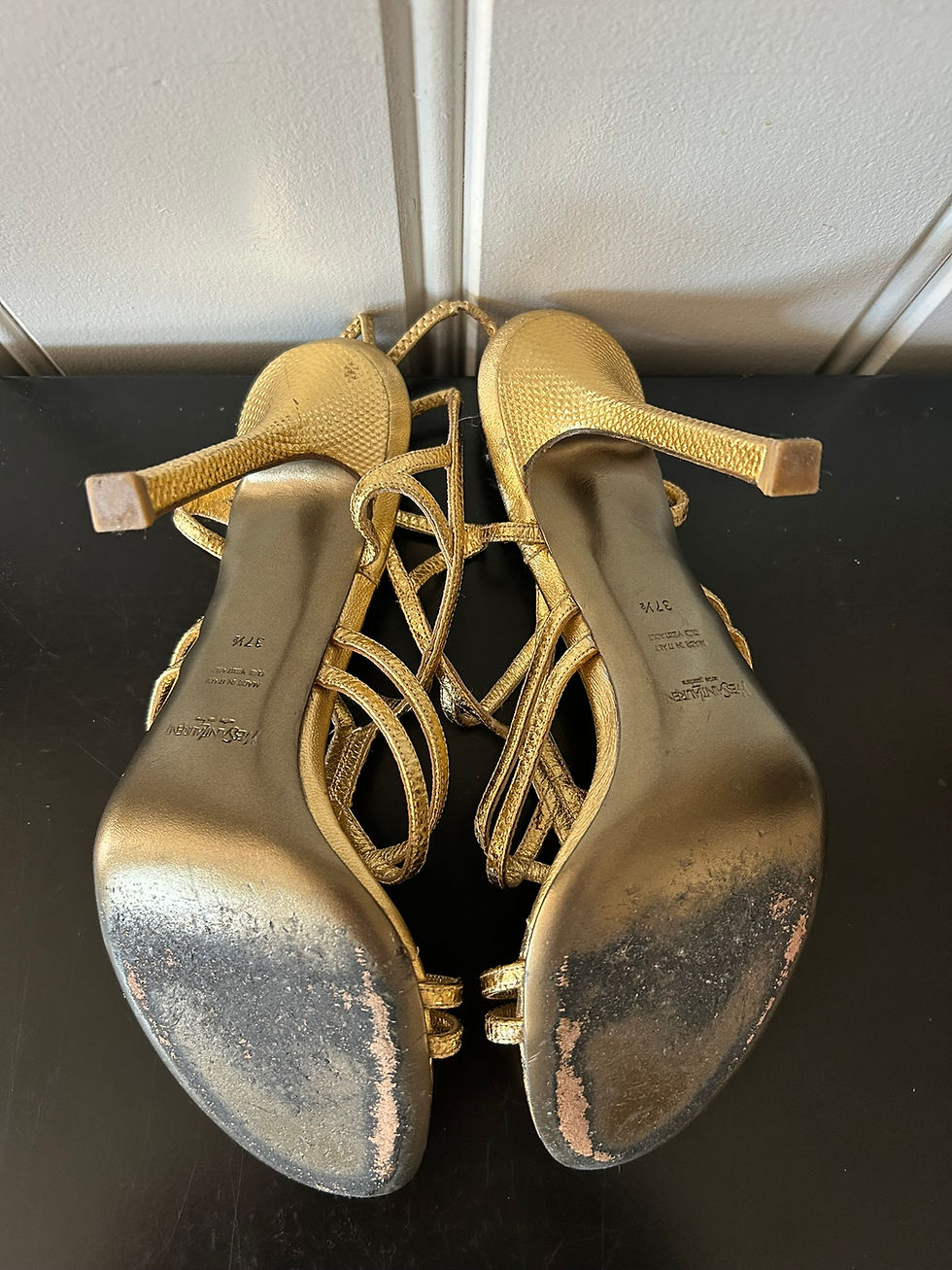 Thumbnail: YSL Yves Saint Laurent Gold Heels