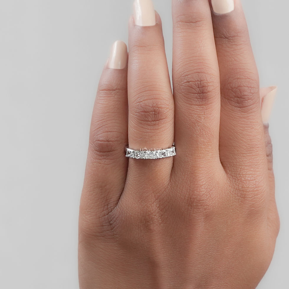 Thumbnail: 0.90 CT  Radiant Cut Lab Grown Diamond Ring | Color EF | Clarity VS |