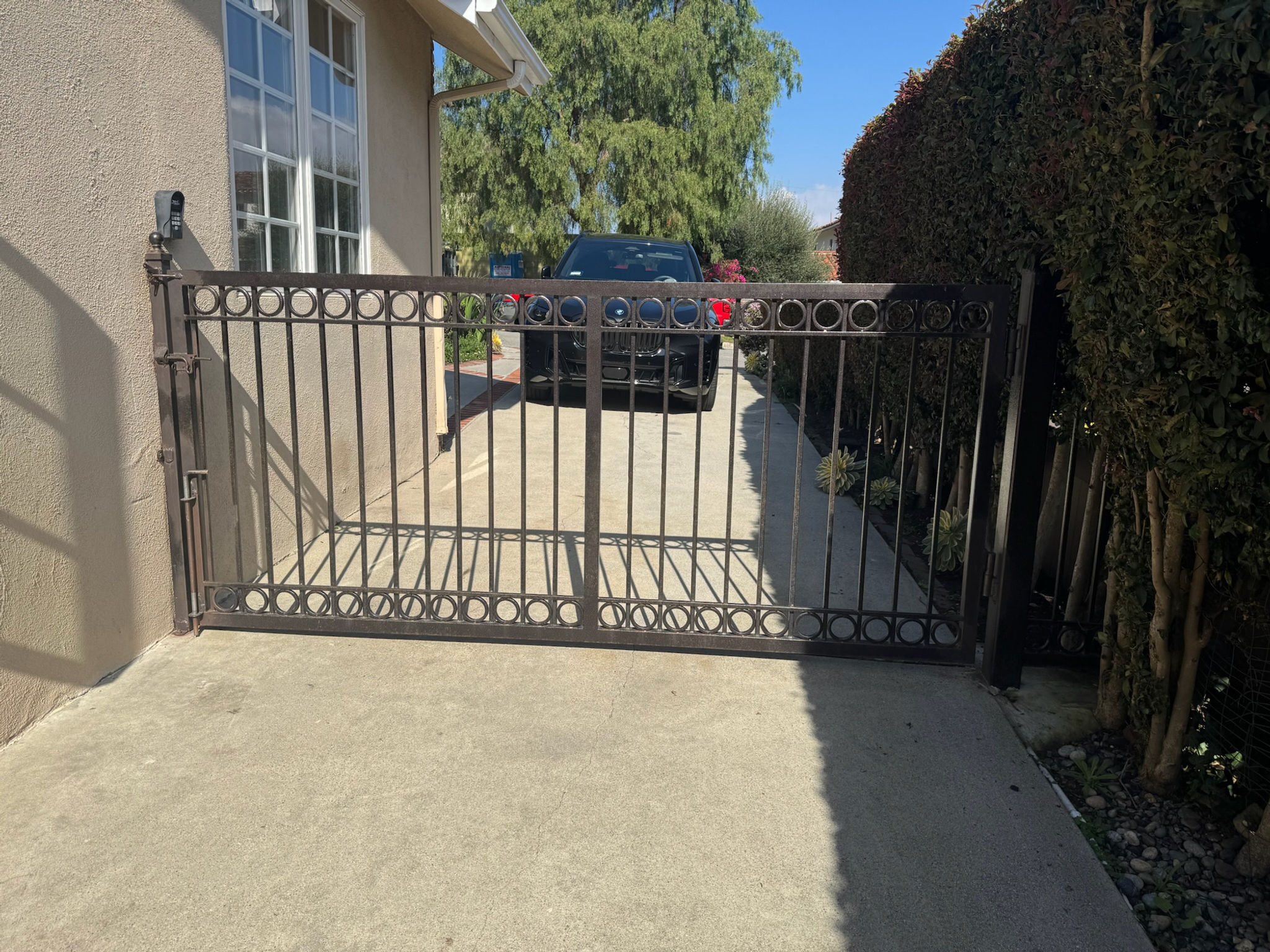 Iron Driveway Swinging Gate