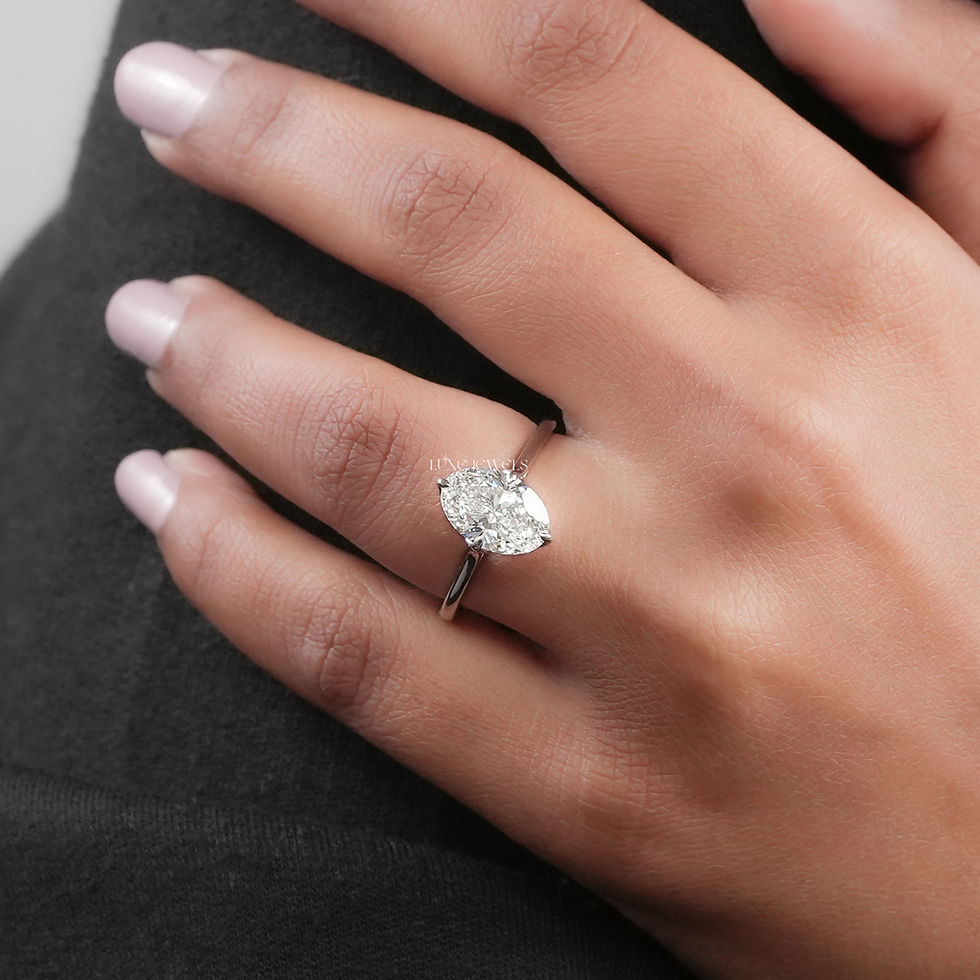 Thumbnail: 2.5 CT Oval Cut Lab Grown  Engagement Ring | Color GH | Clarity VVS |