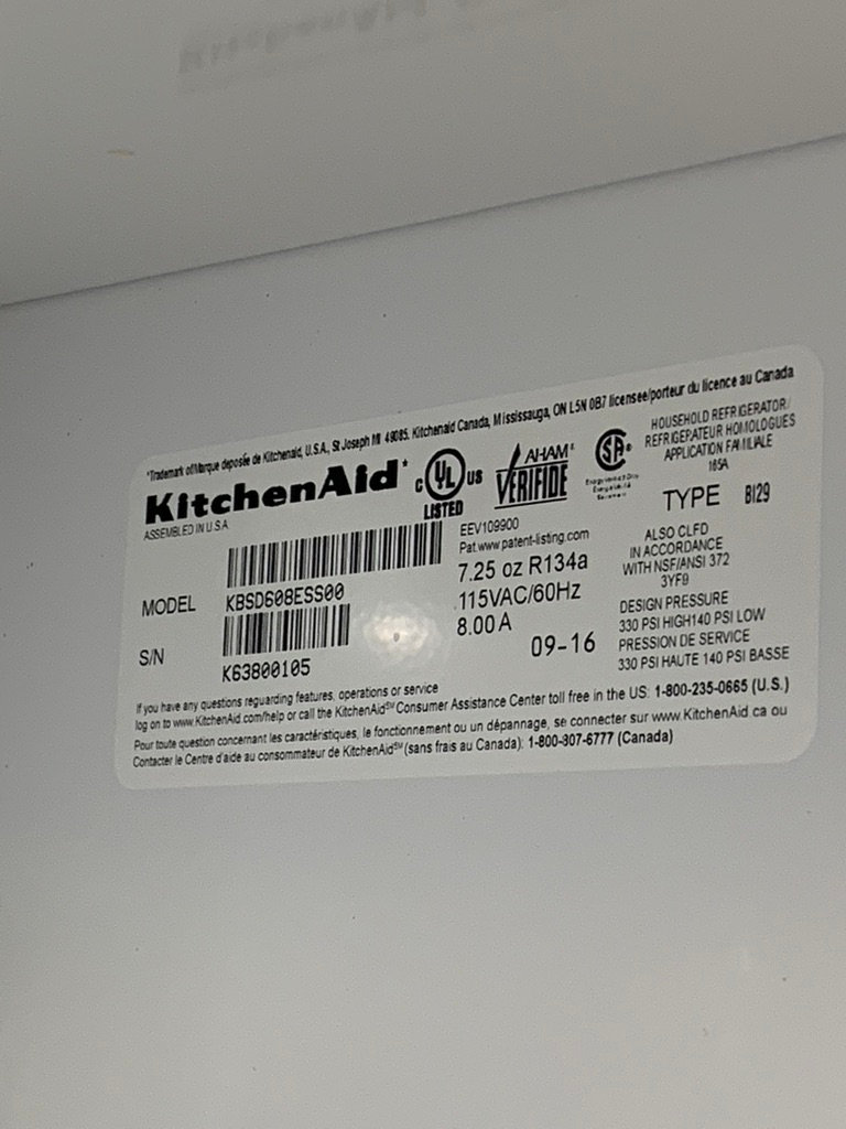 Kitchenaid 48 inch refrigerator built in