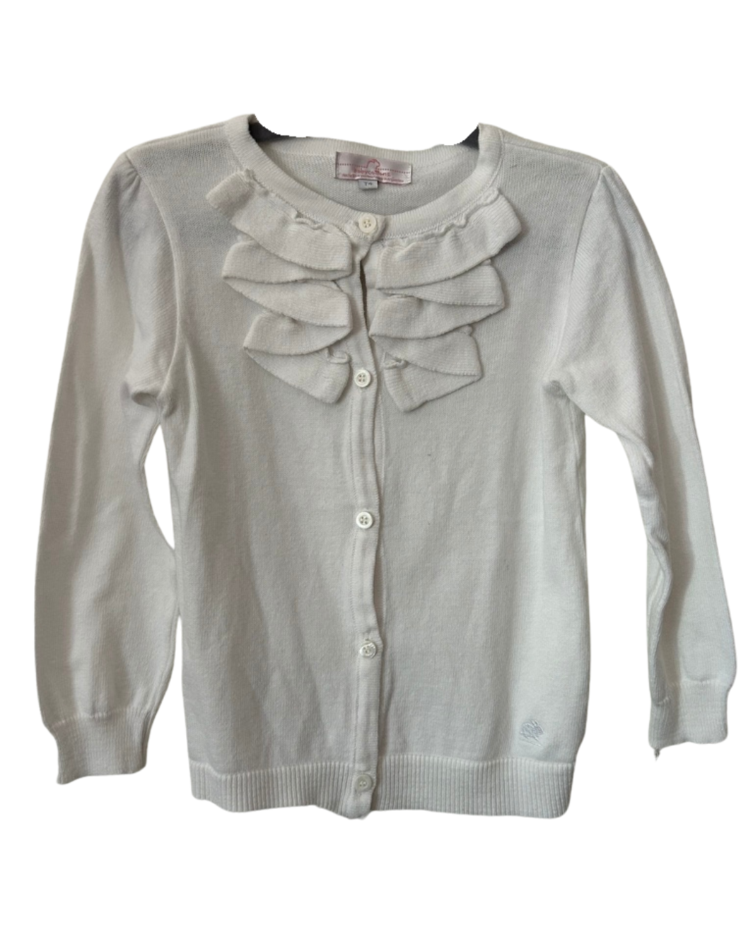 Babycottons Girls White Cardigan 4T