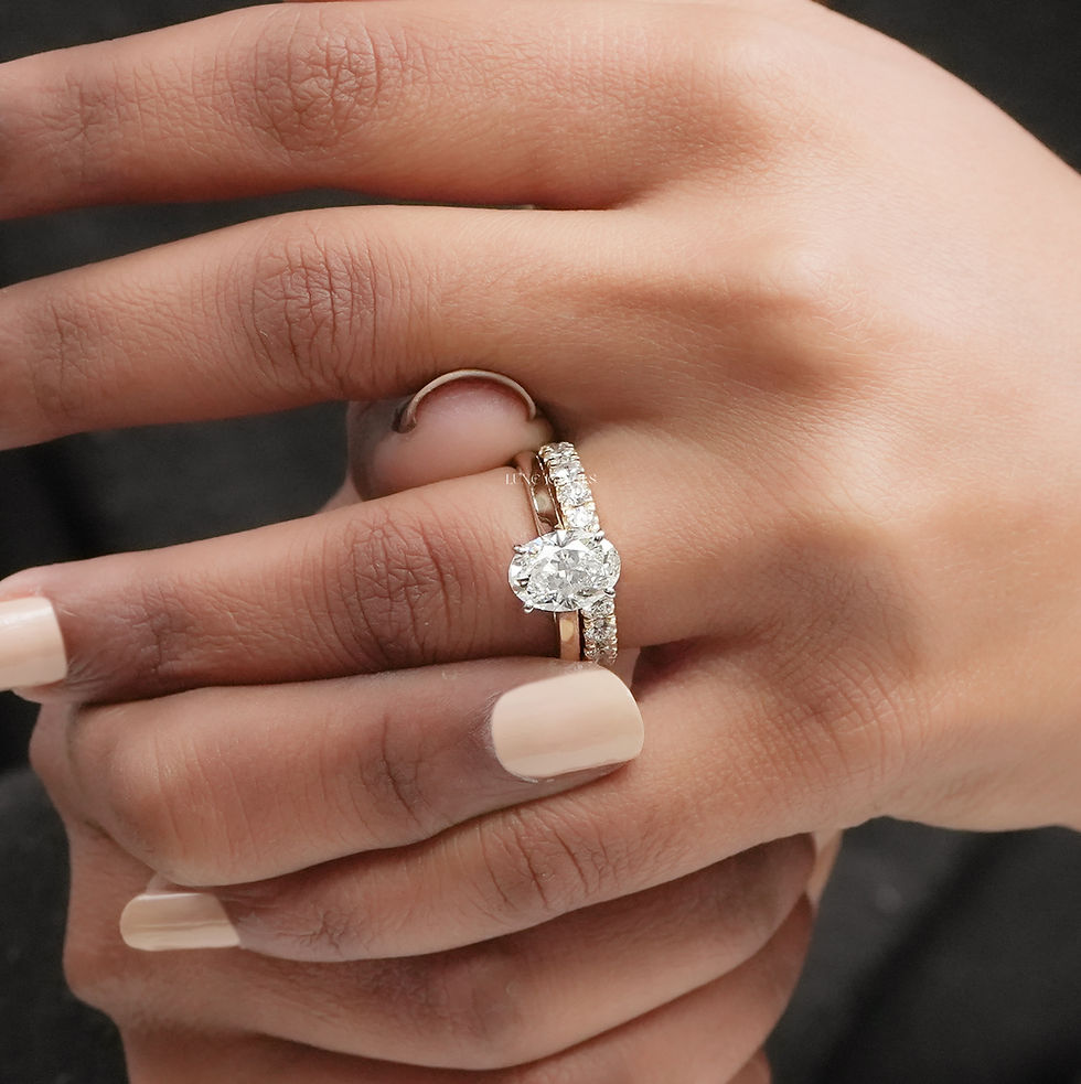 Thumbnail: 2.0 CT Oval Cut Lab Grown Engagement Ring | Color HI | Clarity VVS | Anniversary