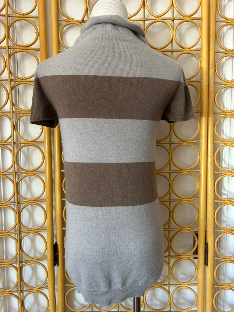 Thumbnail: Brunello Cucinelli Cashmere Striped Short Sleeve Sweater