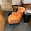 Thumbnail: Custom Made Pink & Orange Youth Tufted Club Chairs
