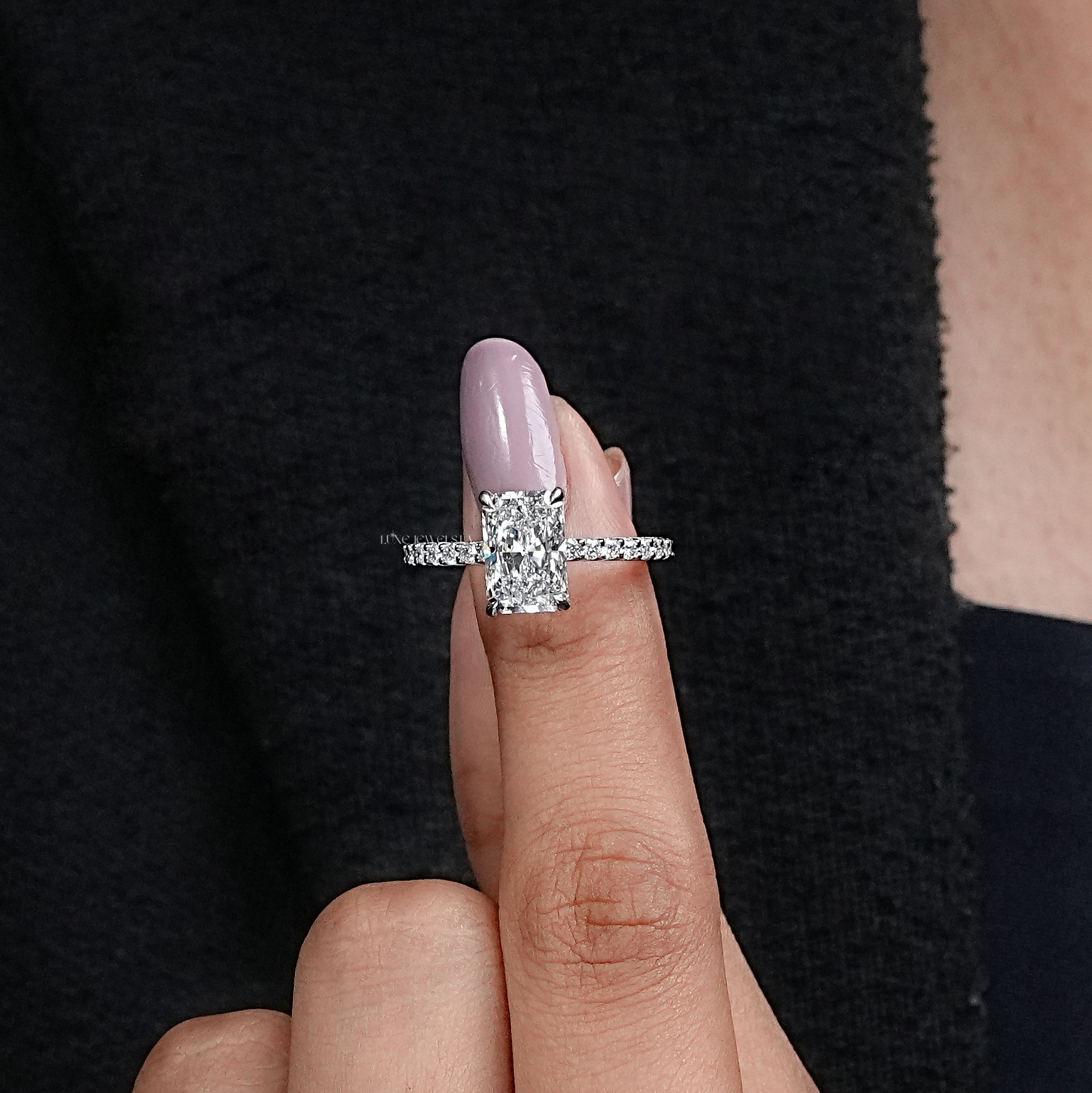 2.00CT Radiant Cut | Lab Grown Diamond Ring | Color FG | Clarity VS | Platinum