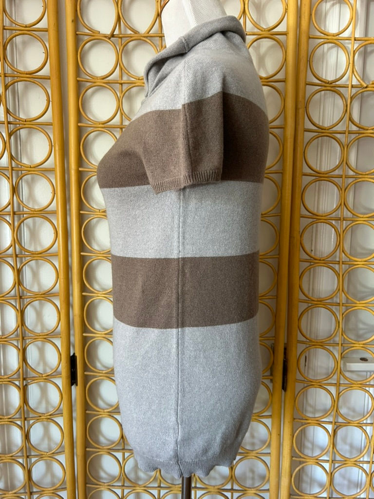 Thumbnail: Brunello Cucinelli Cashmere Striped Short Sleeve Sweater