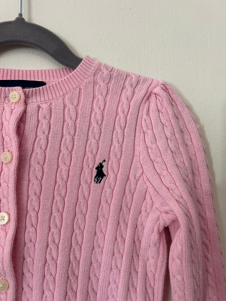 Thumbnail: Polo Ralph Lauren Girls Pink Cardigan 5T