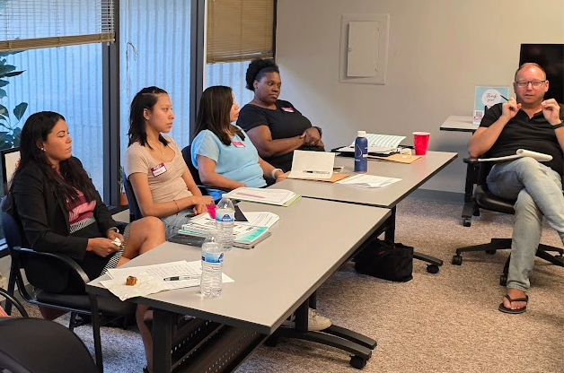 Joanna at Voices and Dreams Academy with Gregg Potter teaching