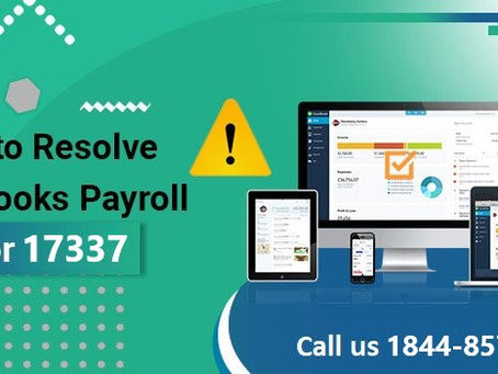 Resolve QuickBooks Payroll Error Code 17337: How to Fix?