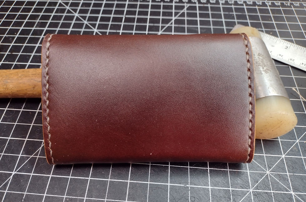 Thumbnail: Short gusset zippered wallet (Rootbeer)