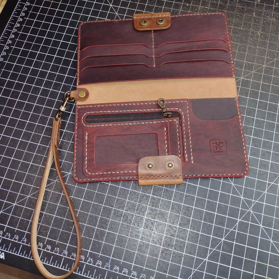 Thumbnail: Square Clutch w/zipper (brn/red)