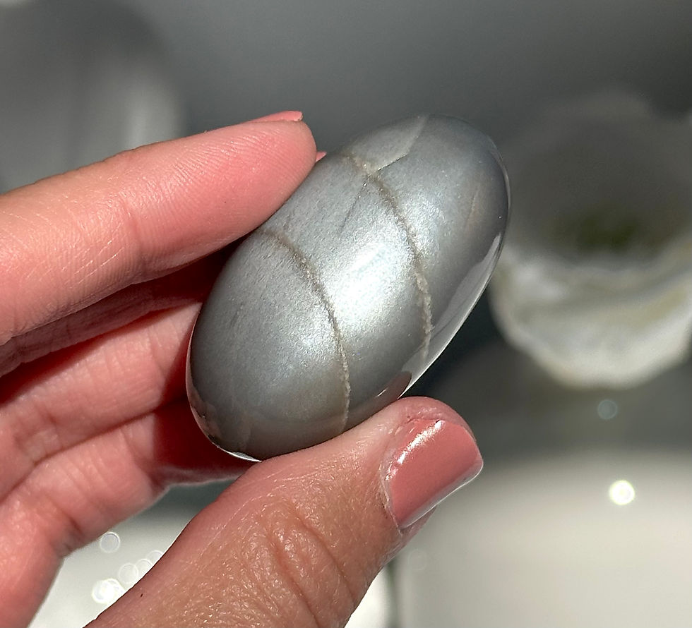 Thumbnail: 1.8” Top Quality Black Moonstone Shiva with Incredible Sheen - India