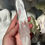 Thumbnail: 6.8” High Quality Lemurian Quartz Point with Deep Linear Ridges - Alegre Mine