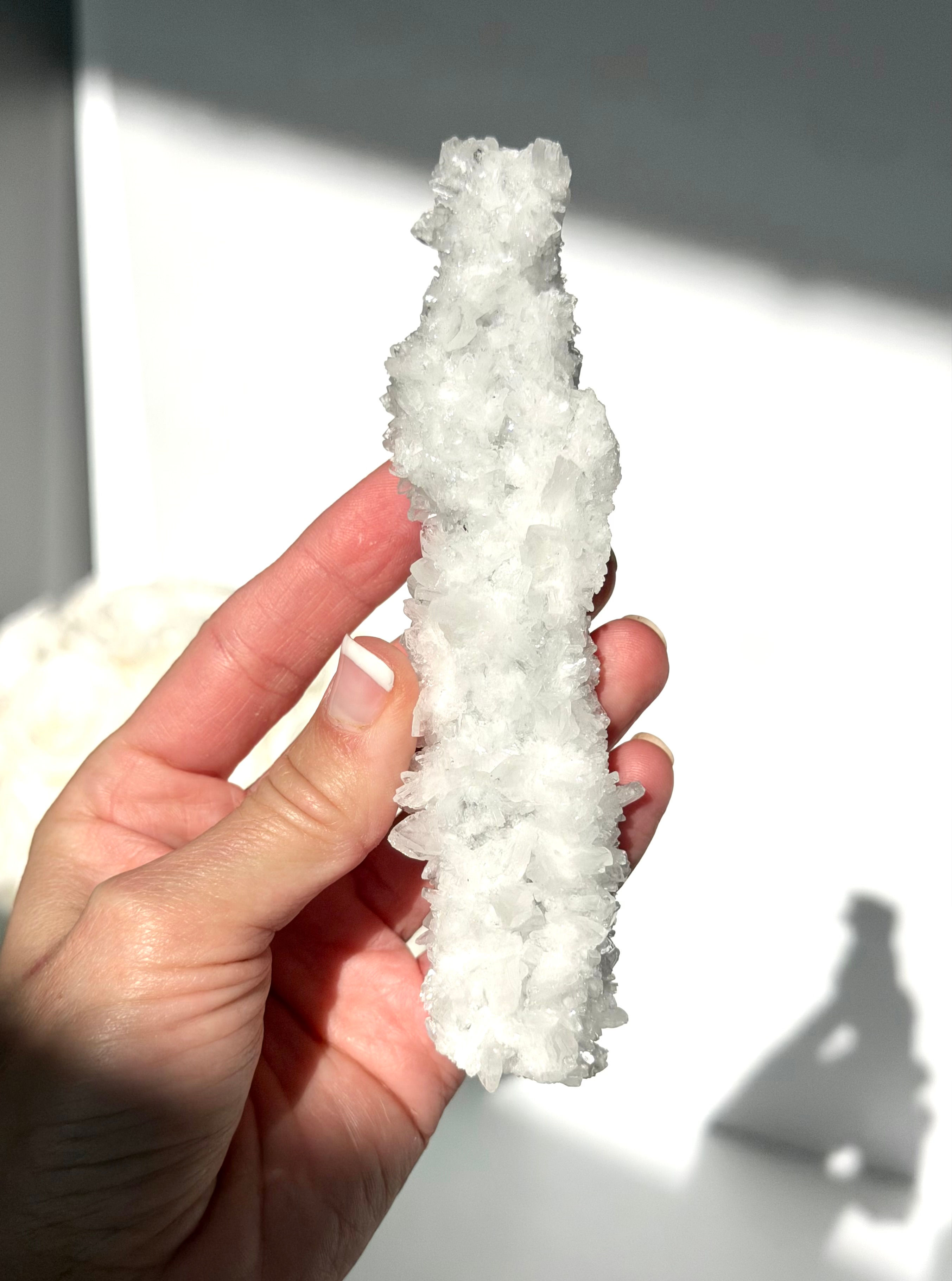 5.25” RARE Dazzling Barite Druze Wand - Rare Formation - Namibia