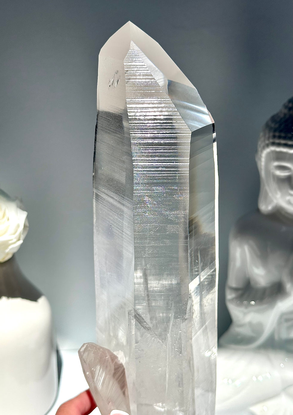 Thumbnail: 12.3” , 2.5kg Stunning Lemurian Quartz Point w/ Manifestation Crystal