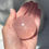 Thumbnail: 51mm” Girasol Rose Quartz Heart Great Clarity and Mini Rainbow - Madagasca
