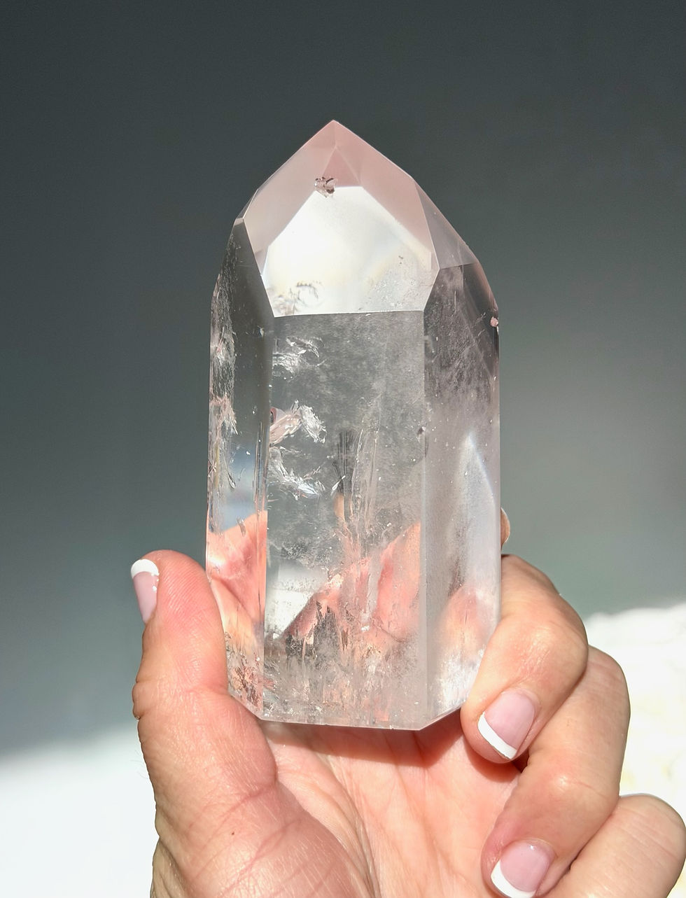 Thumbnail: 3.6” Lithium Quartz Point with Mini Rainbow - Brazil