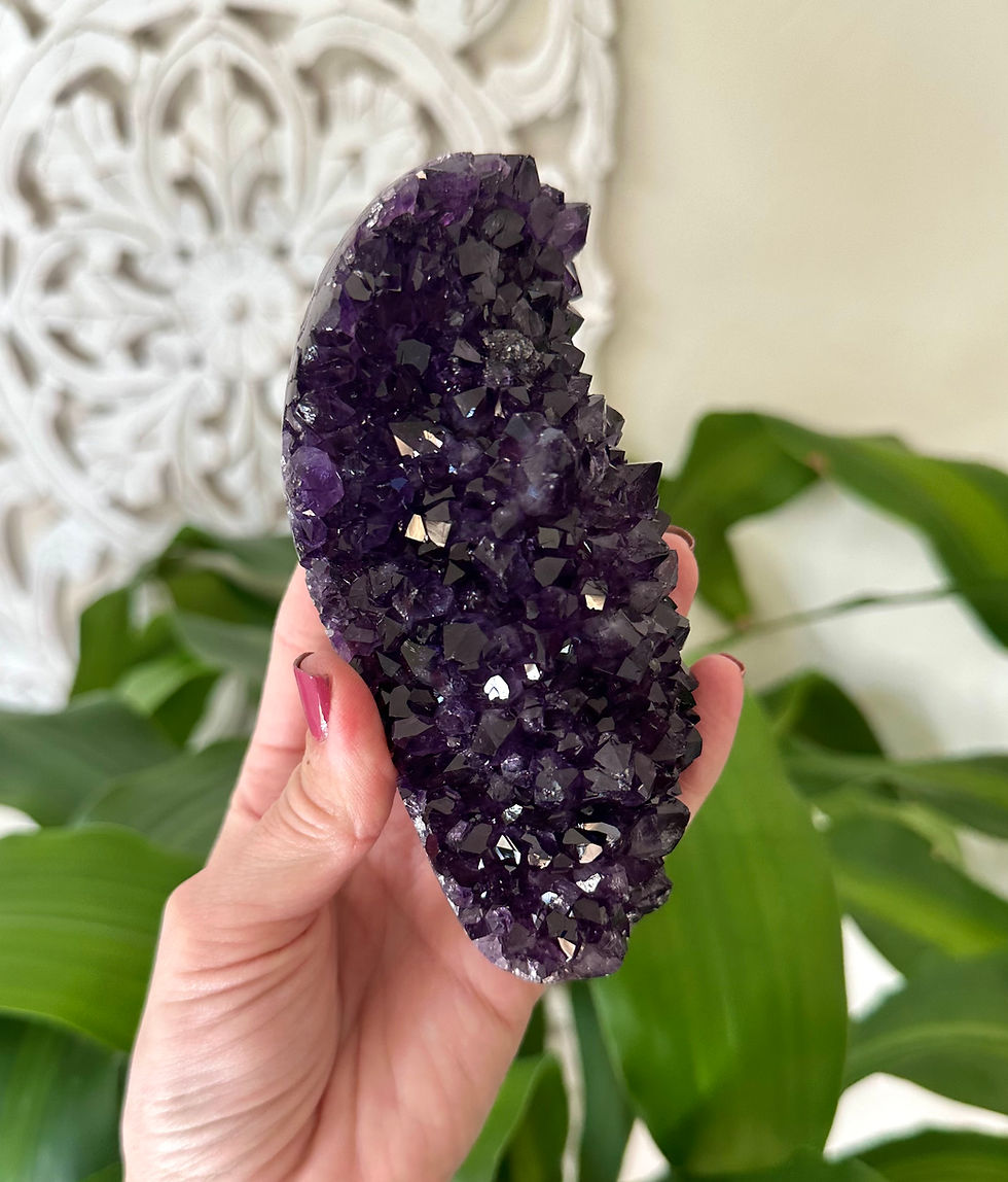 Thumbnail: 5.3” Deep Purple Juicy Amethyst Druzy - Uruguay