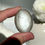 Thumbnail: 1.4” Top Quality Black Moonstone Palm Stone with Incredible Sheen - India