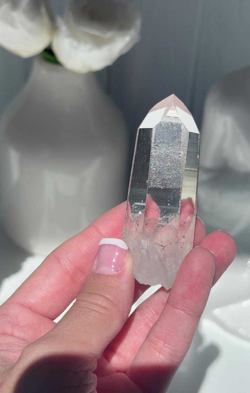 Thumbnail: 2.8” Silver Quartz Point with Dow-Trans Channeler Configuration and Time-Link