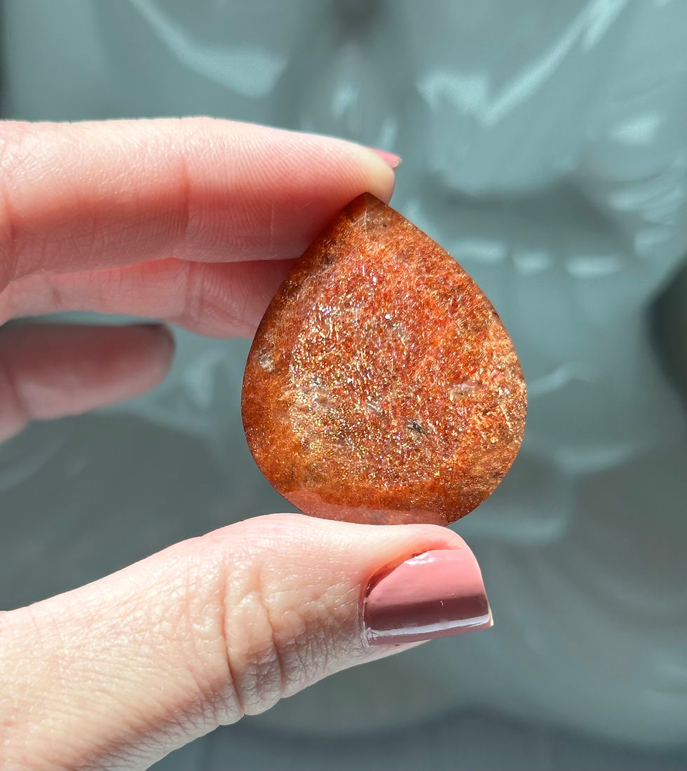 Thumbnail: 1.4” Extremely High Quality Faceted Sunstone w/ Unbelievable GLOW - India