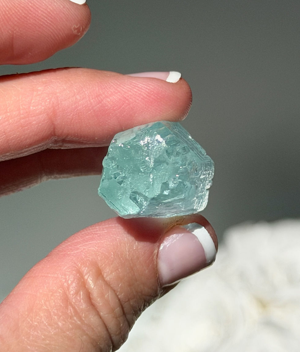 Thumbnail: 1.25”, 14g  Etched Aquamarine Bar