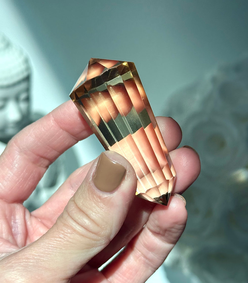 Thumbnail: 2.3”, Double Terminated Natural Faceted Citrine - Brazil