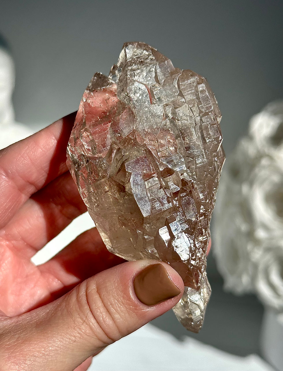 Thumbnail: 3.75” VERY RARE Unbelievable Formation Smoky Nirvana Ice Elestial Himalayan