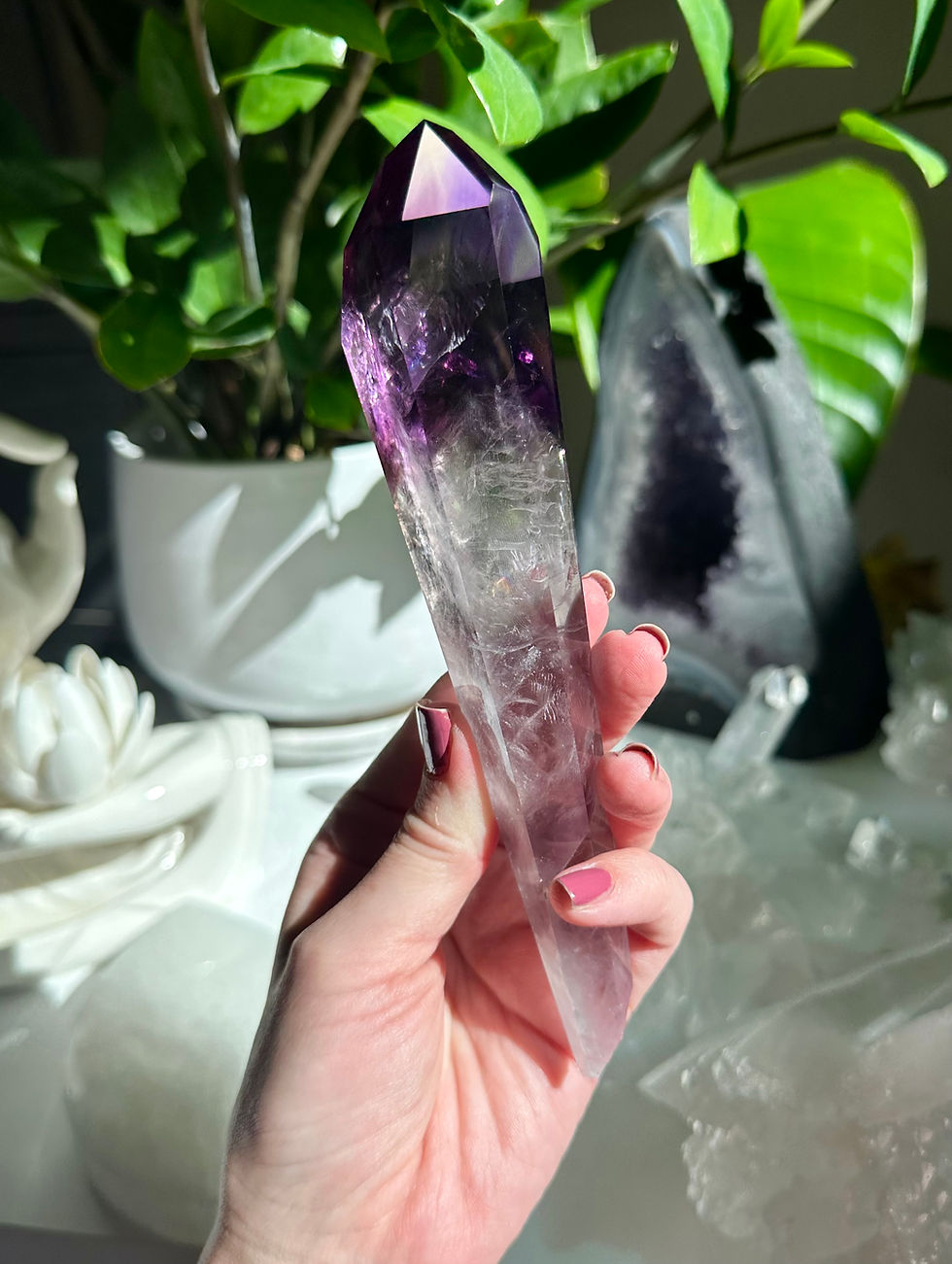 Thumbnail: 6.8” Bahia Amethyst Wand with Phantom