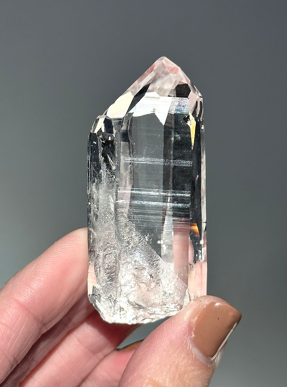 Thumbnail: 2.3” High Quality Colombian Lemurian Quartz Point w/ Barcodes, Dolphin Crystal