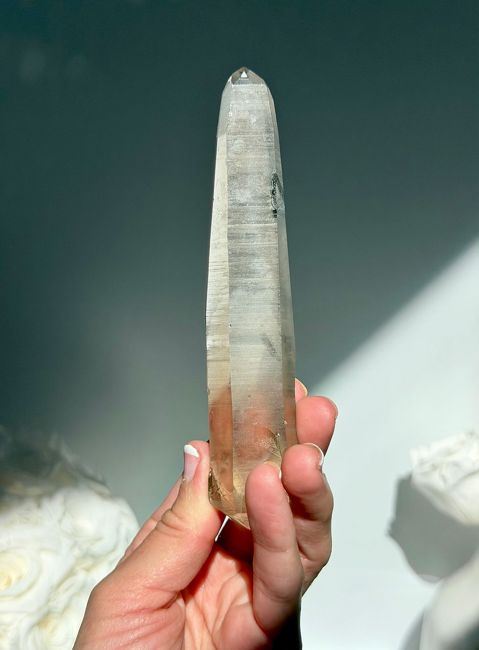 Thumbnail: 5.4 Smoky Lemurian with Linear Ridges and Great Clarity - Minas Gerais, Brazil