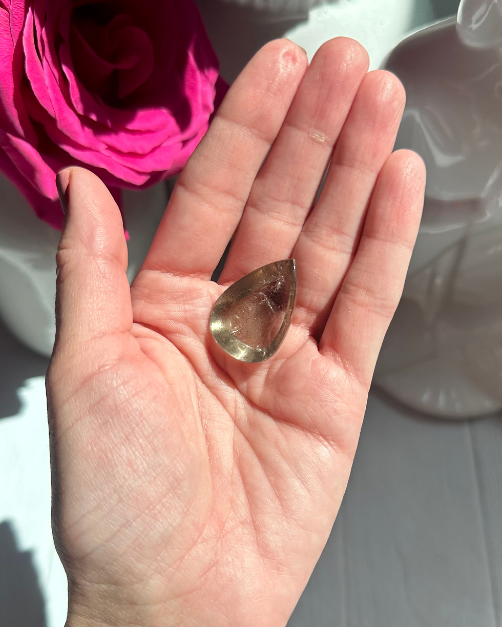 Thumbnail: 1.2”, 40ct VERY Rare - PINK Fire Quartz Covellite with Flash- Brazil  Covellite 