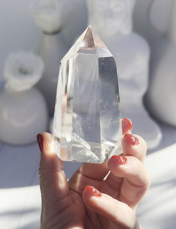 Thumbnail: 3.0” Madagascar Quartz Point with Isis Face - Madagascar
