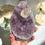 Thumbnail: 1kg , 4.5” VERY RARE Amethyst Stand with Etched Calcite Point - Uruguay