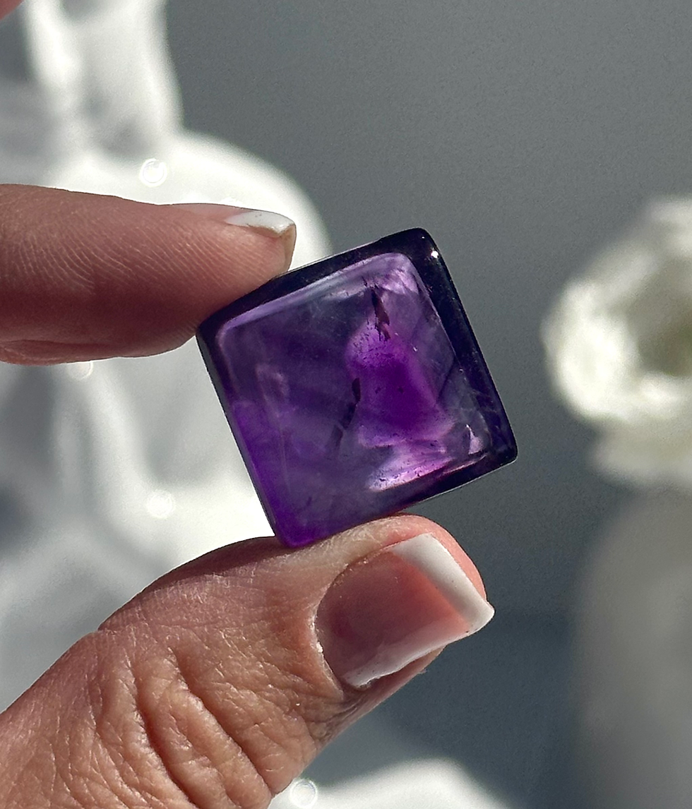 Thumbnail: 0.8” Deep Purple Phantom Amethyst - Brazil 