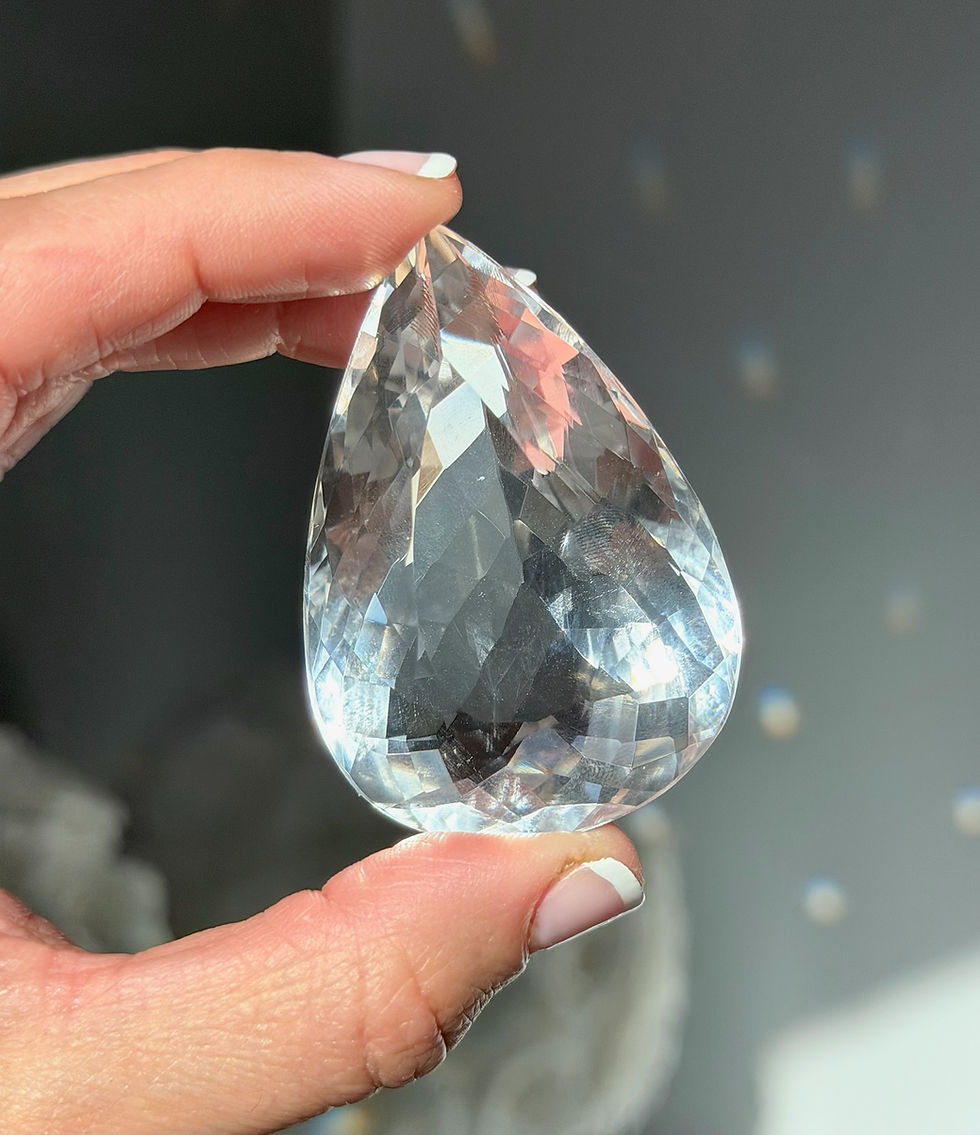 Thumbnail: 2.2” 265.5ct.  Faceted Quartz Gem Stone - Minas Gerais, Brazil  All the crystals