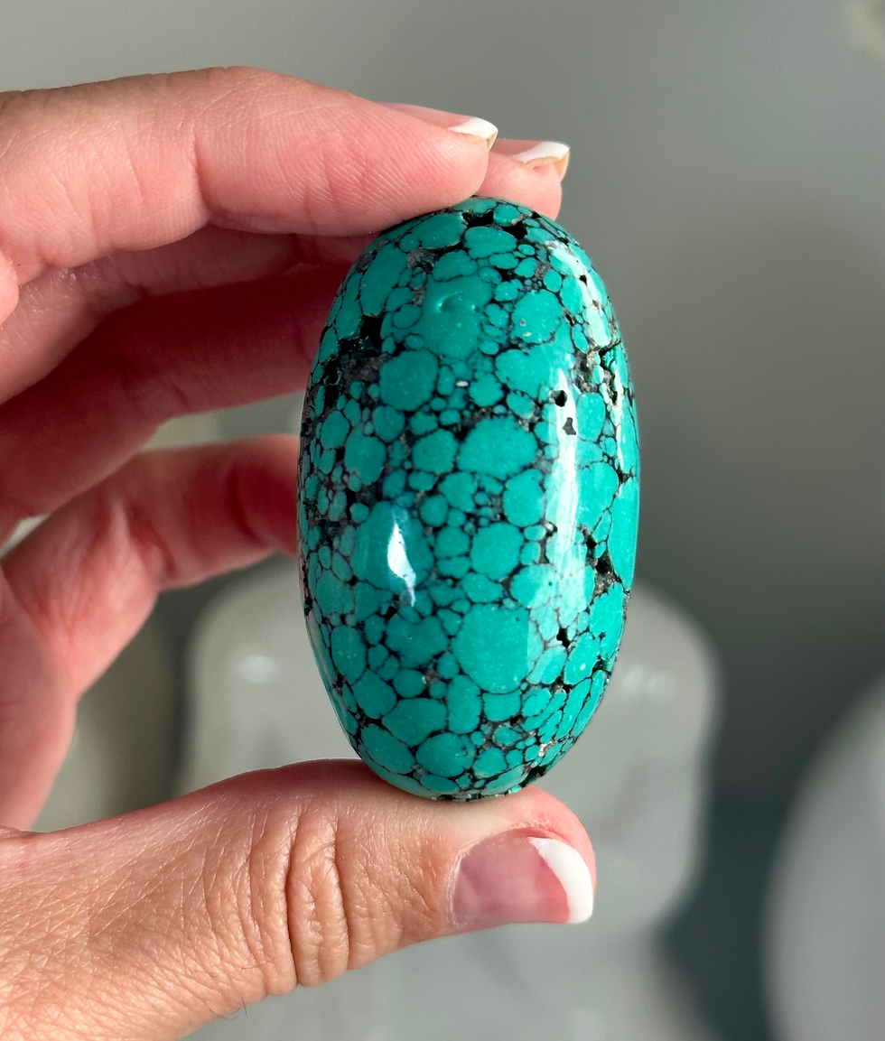 Thumbnail: 69g , 2.0” RARE Tibetan Turquoise Shiva  Turquoise has an absolutely unique ener