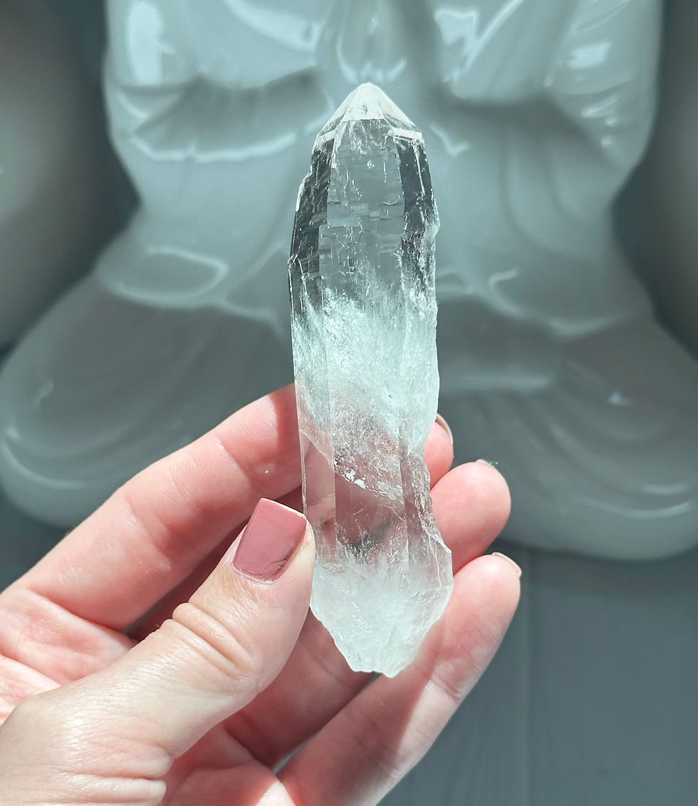 Thumbnail: 3.8” RARE Starbrary Quartz Point - Diamantina Mine, Brazil