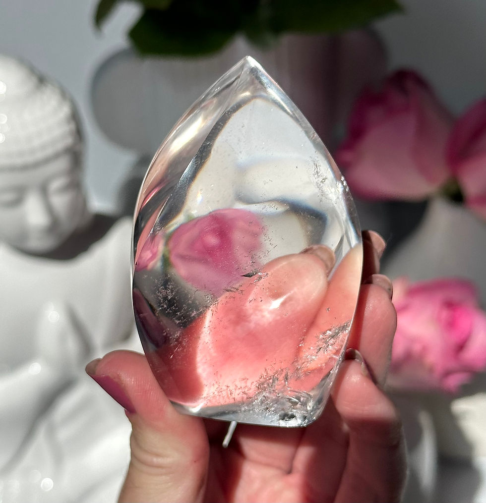 Thumbnail: 3.0” Lemurian Quartz Point / Flame - Great Clarity - Minas Gerais, Brazil