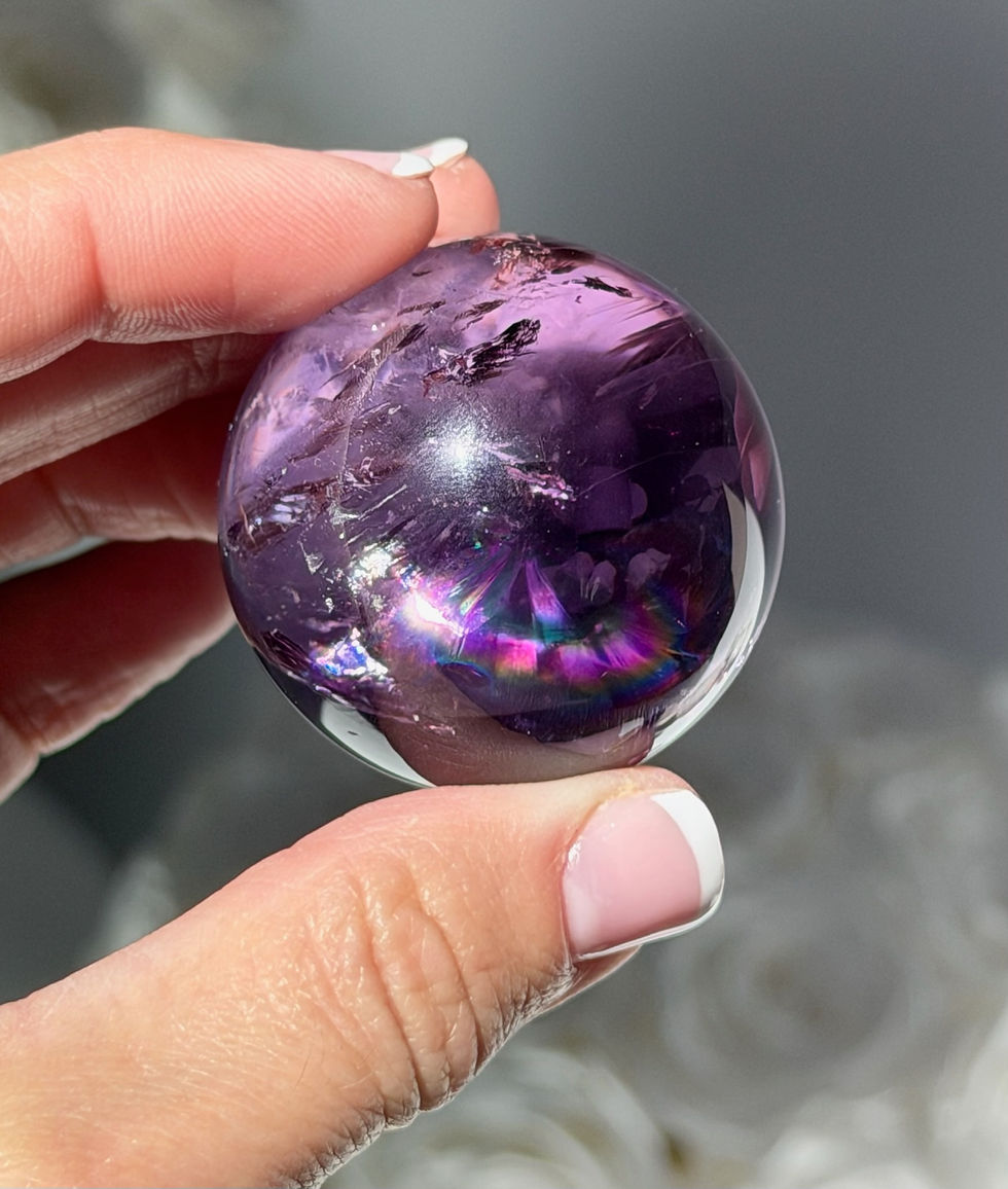 Thumbnail: 38mm Amethyst Sphere with Rainbow - Brazil