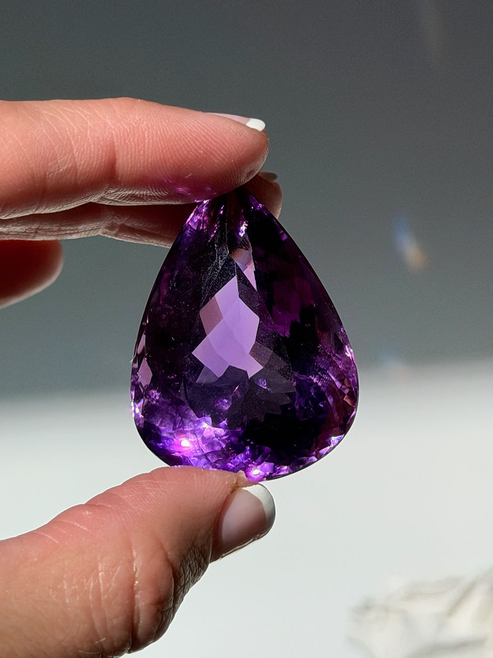 Thumbnail: 1.6” , 138ct. Stunning Amethyst Faceted Gem Stone - Brejinho Mine Bahia, Brazil
